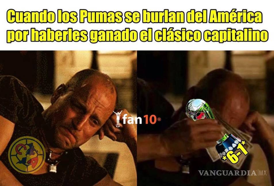 $!Los memes de la derrota del América ante Pumas