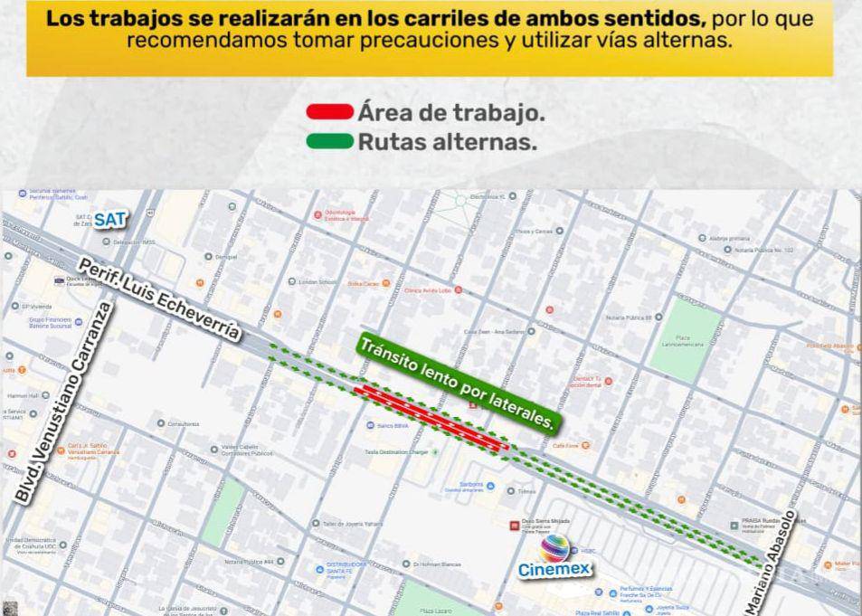 $!El cierre será en carriles centrales entre Bolivia y Montevideo; laterales operarán como desvío.