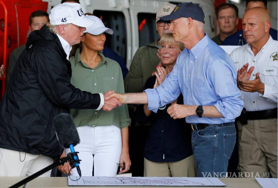 $!Reafirma Trump la necesidad del muro en visita a Florida