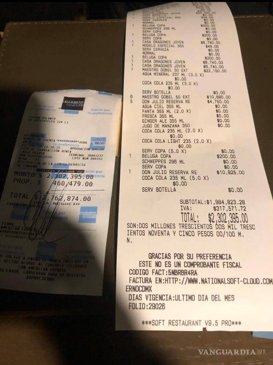 $!Marc Cuban armó festejo de casi 3 mdp en restaurante de México