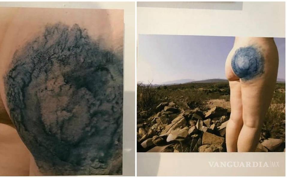 Artista argentina orina arte rupestre en Coahuila
