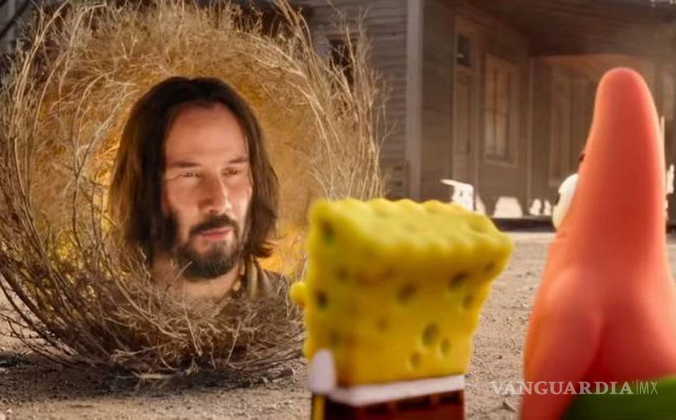 Keanu Reeves truena internet tras aparecer en el tráiler de 'Bob Esponja: Al rescate'