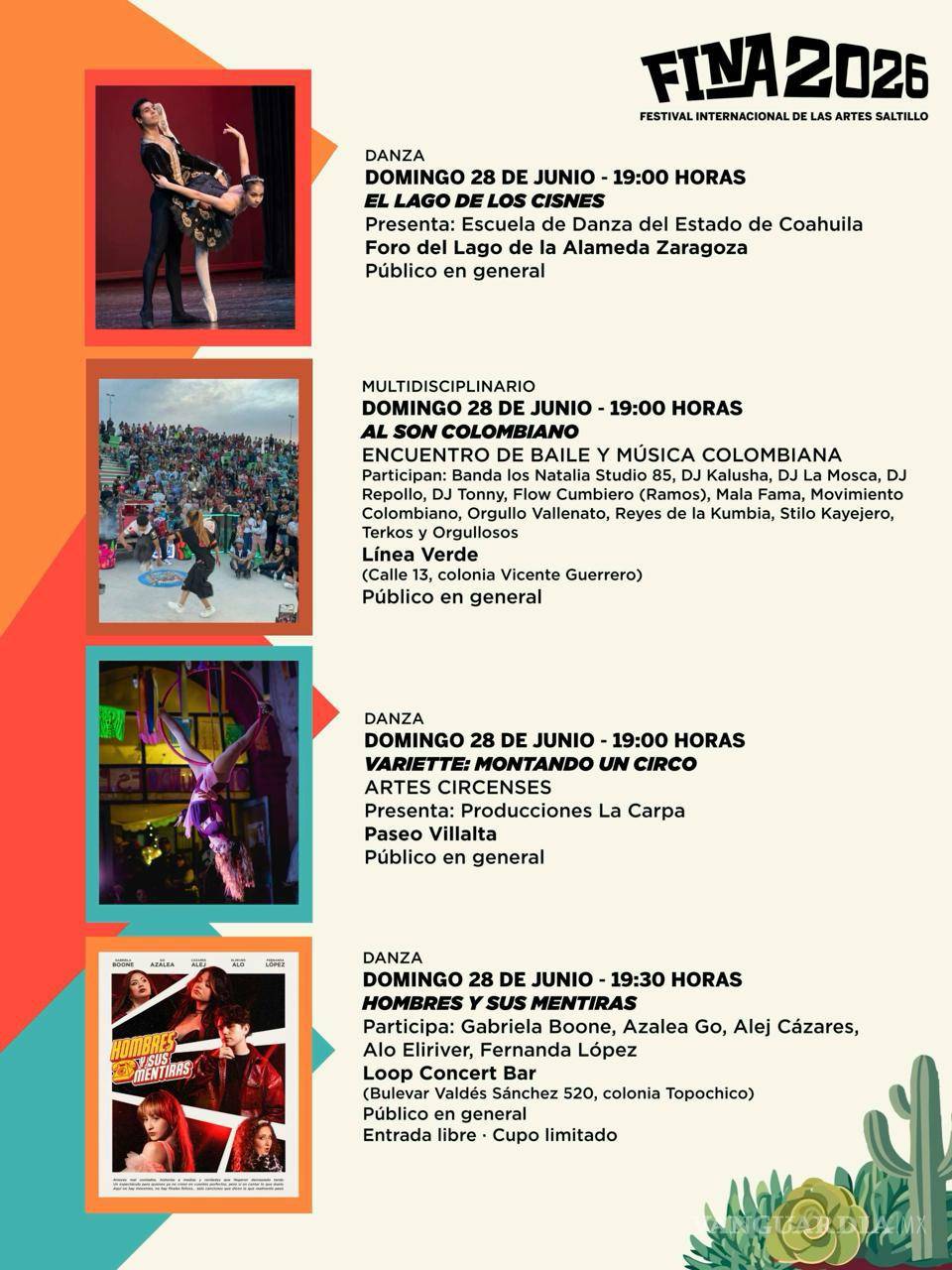 $!¿Qué hacer en Saltillo? MUDE After Dark, actividades de la FINA, concierto de Brindis X Siempre y tributo a Disney Channel