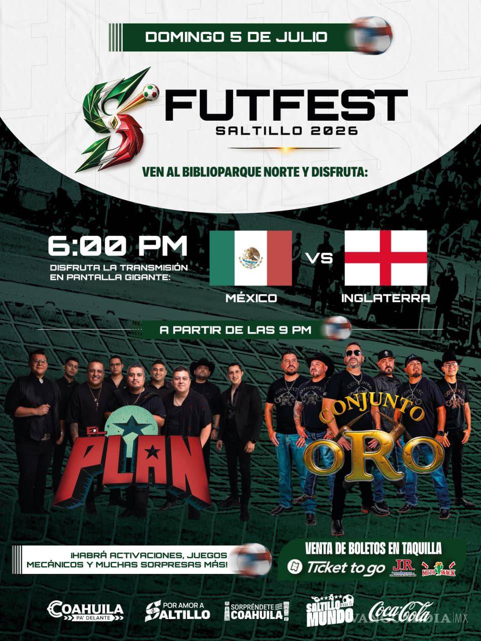 $!El FUTFEST Saltillo 2026 ofrecerá conciertos, gastronomía y actividades recreativas para toda la familia.