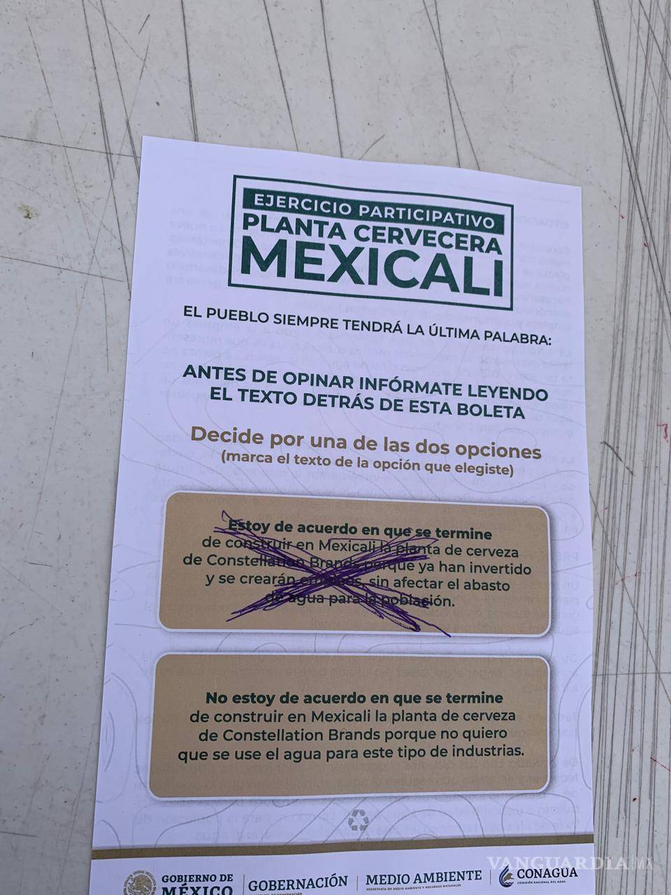 $!Denuncian acoso de activistas a ciudadanos y funcionarios durante consulta por cervecera en Baja California