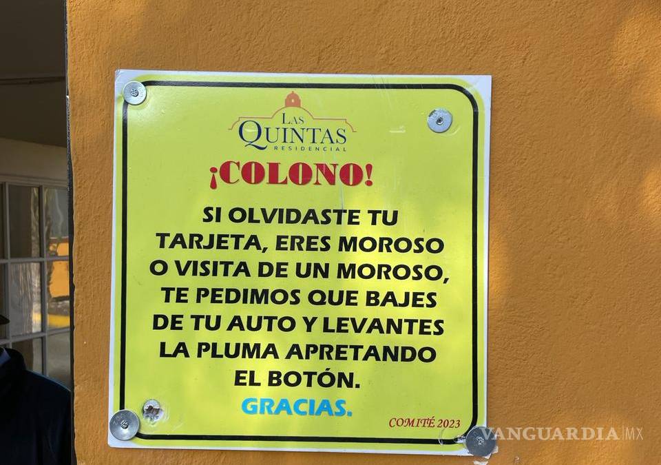Retiran plumas de acceso a fraccionamiento Las Quintas al norte de Saltillo