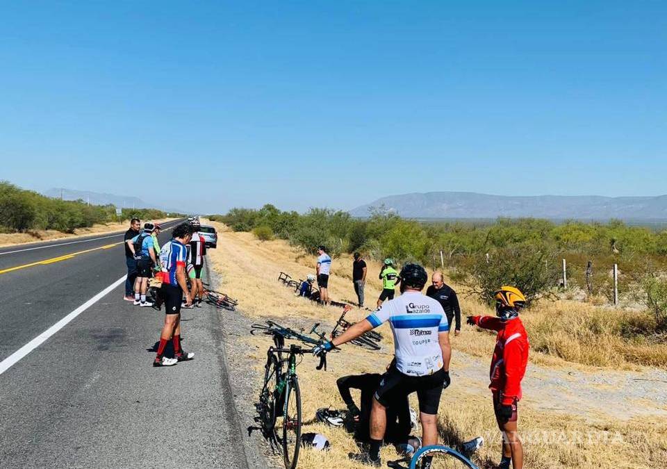 Camión genera accidente de ciclistas en la Saltillo-Monclova