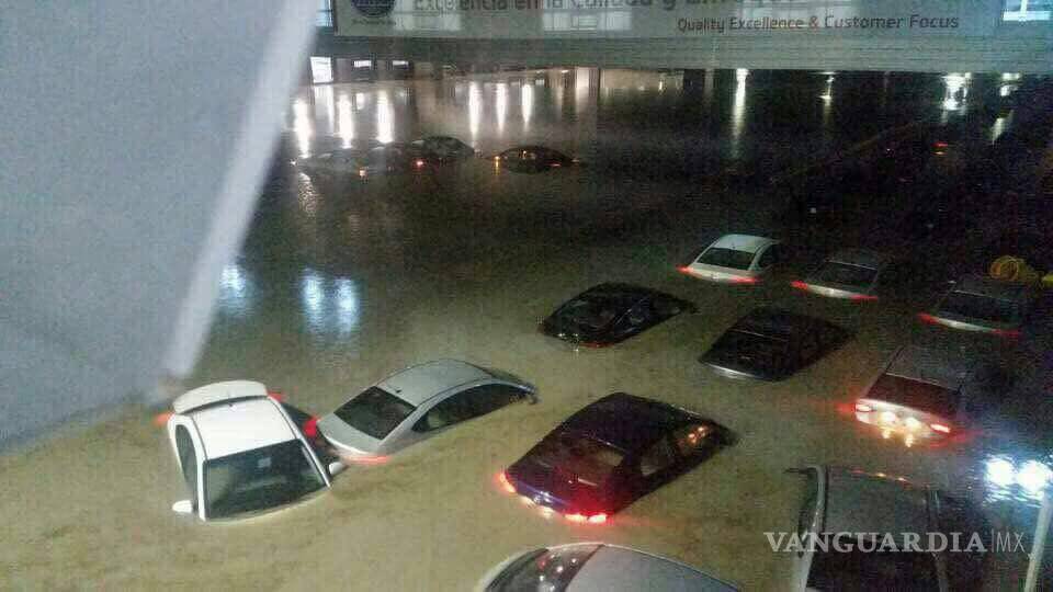 $!Fuertes lluvias en área metropolitana de Monterrey causan inundaciones; KIA Motors resultó afectada