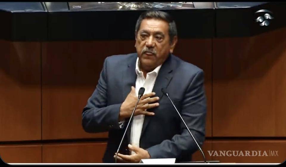 $!: Félix Salgado Macedonio, desde su curul en el Senado de la República.