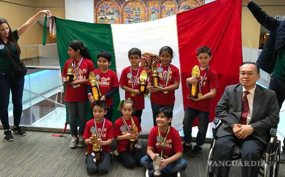 $!¡Orgullo mexicano! Niños ganan concurso internacional de cálculo mental