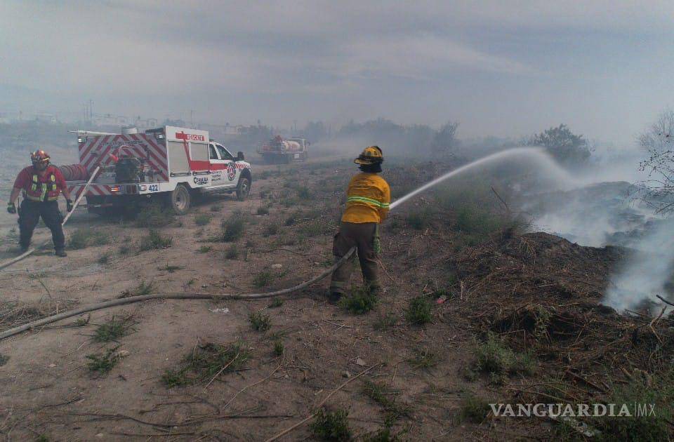 Incendio arrasa con más de 4.5 hectáreas de pastizal en Ramos Arizpe; autoridades confirman que fue provocado