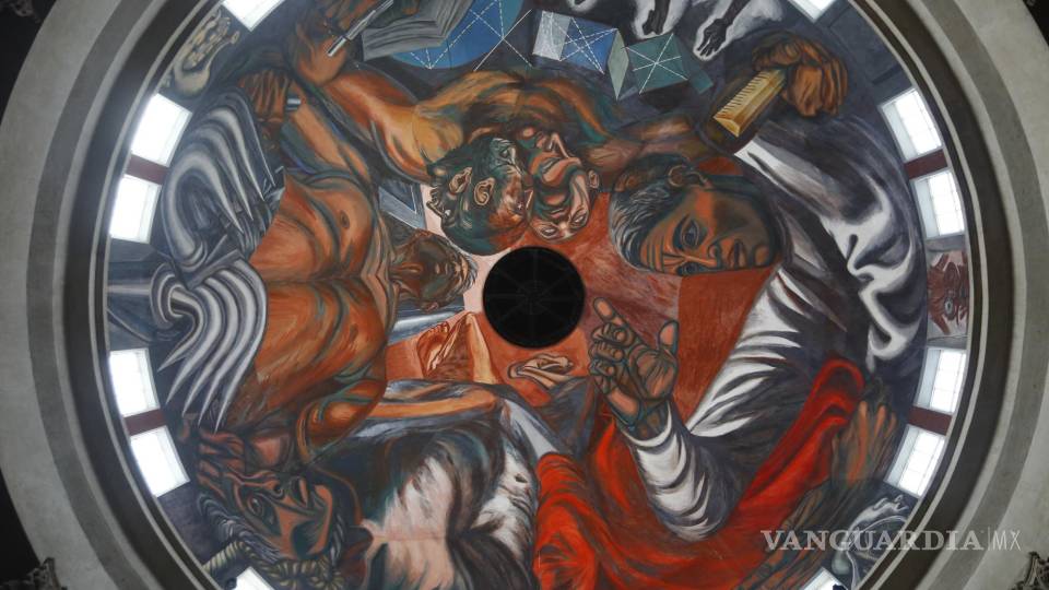 El mural ‘El hombre creador y rebelde’ de José Clemente Orozco sufre