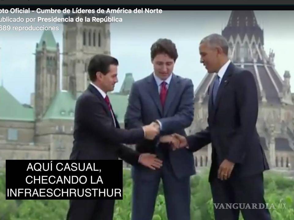 $!Memes de Peña Nieto en Canadá y cómo fue ignorado por Obama y Trudeau (Video)