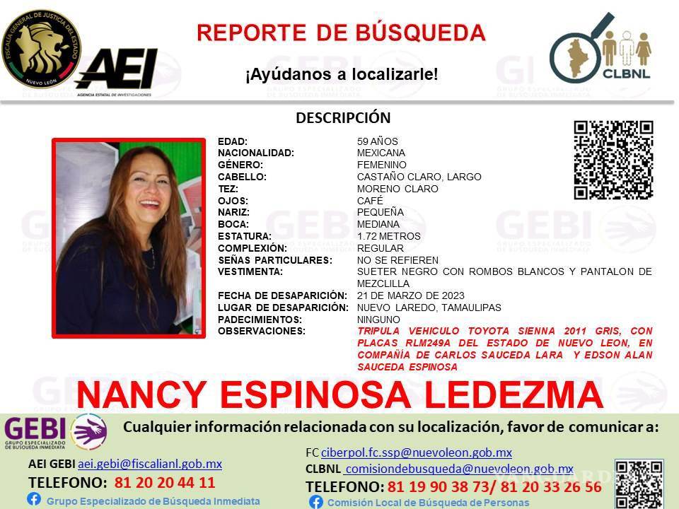 $!Desaparece familia de Monterrey cuando regresaban de Texas, habrían pasado por Tamaulipas