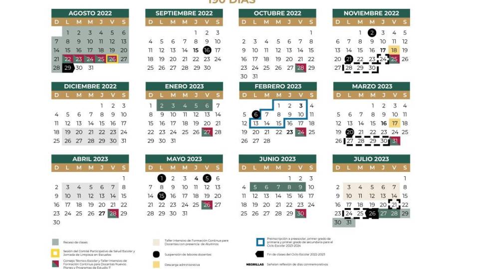 Calendario Escolar 2022 2023 Sep Coahuila Images and Photos finder