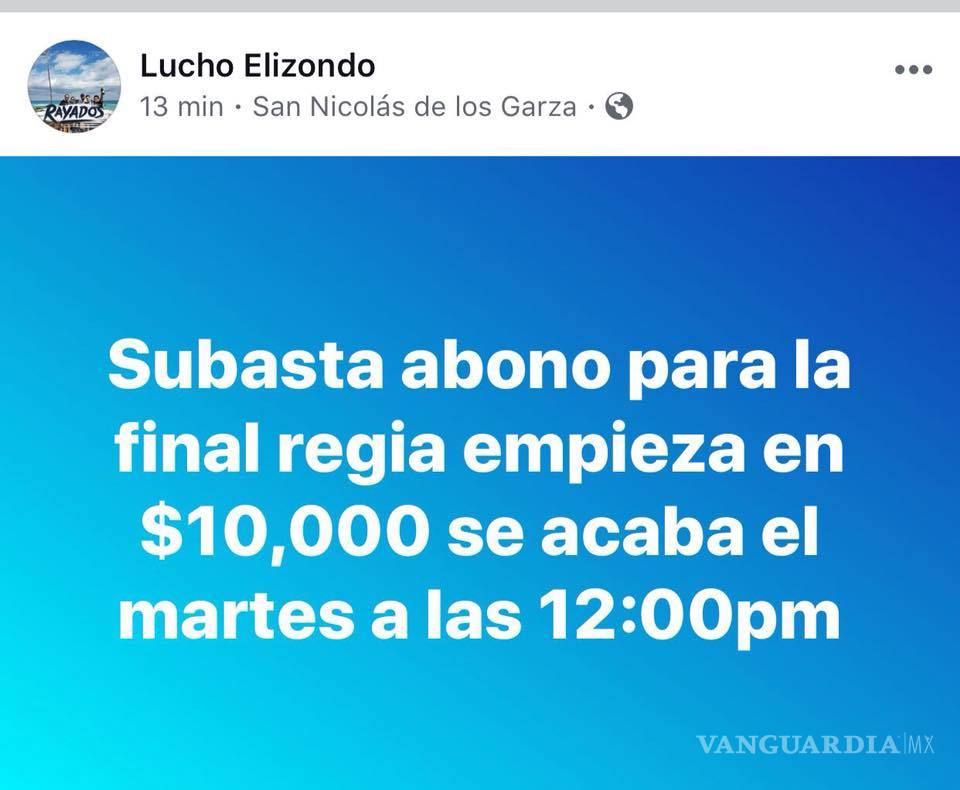 $!Hasta $65 mil pesos por un boleto para la Final Regia
