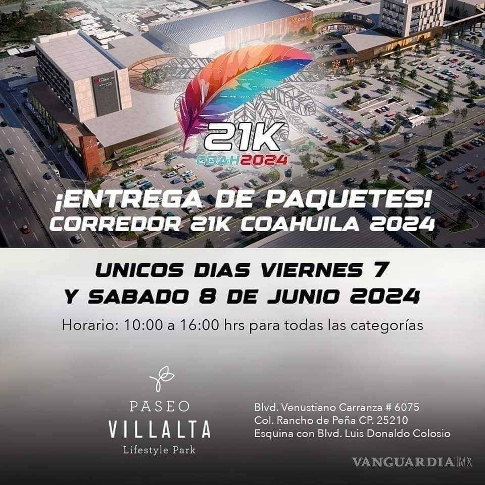 $!Paseo Villalta será el lugar donde se entregarán los kits de la 21K Coahuila.