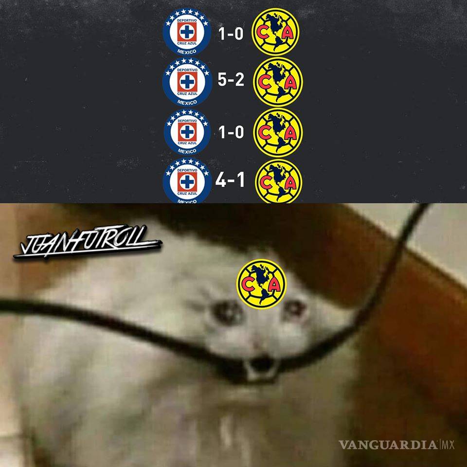 $!Los memes de la victoria del Cruz Azul al América