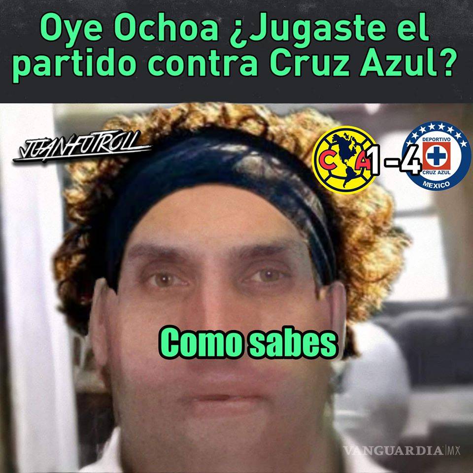 $!Los memes de la victoria del Cruz Azul al América