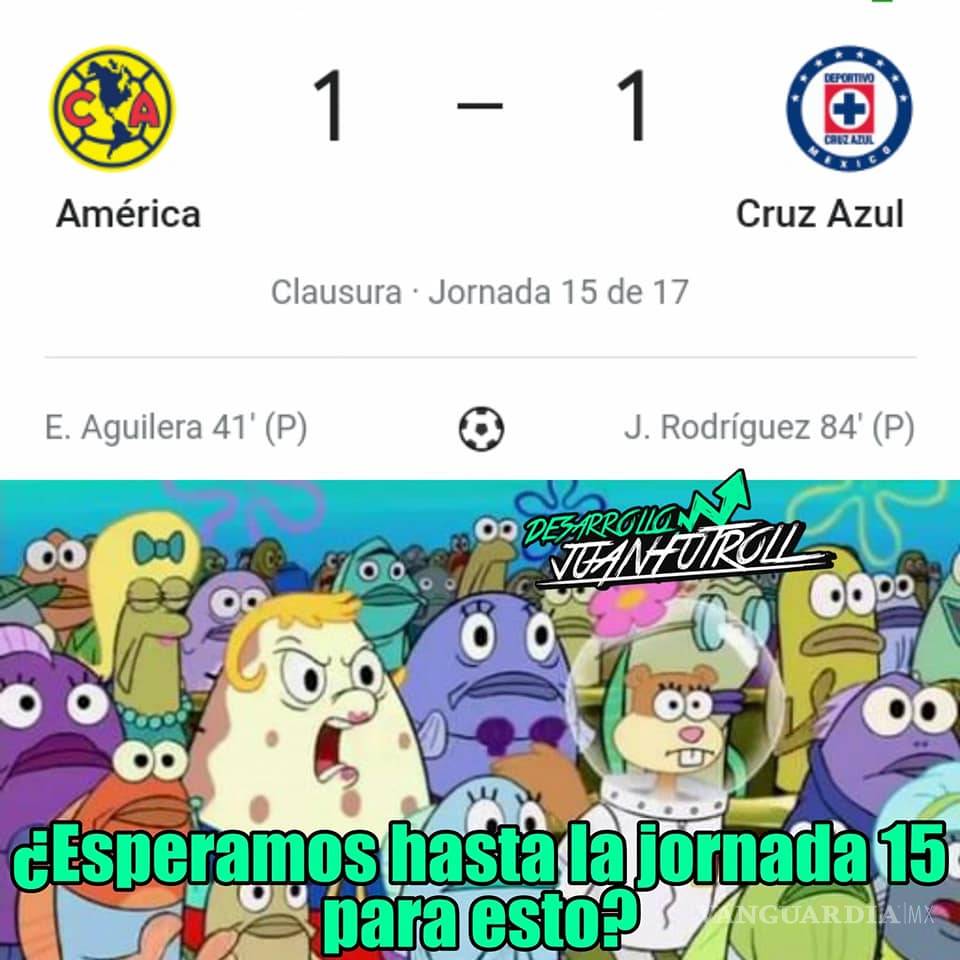 $!Los memes del empate entre América y Cruz Azul