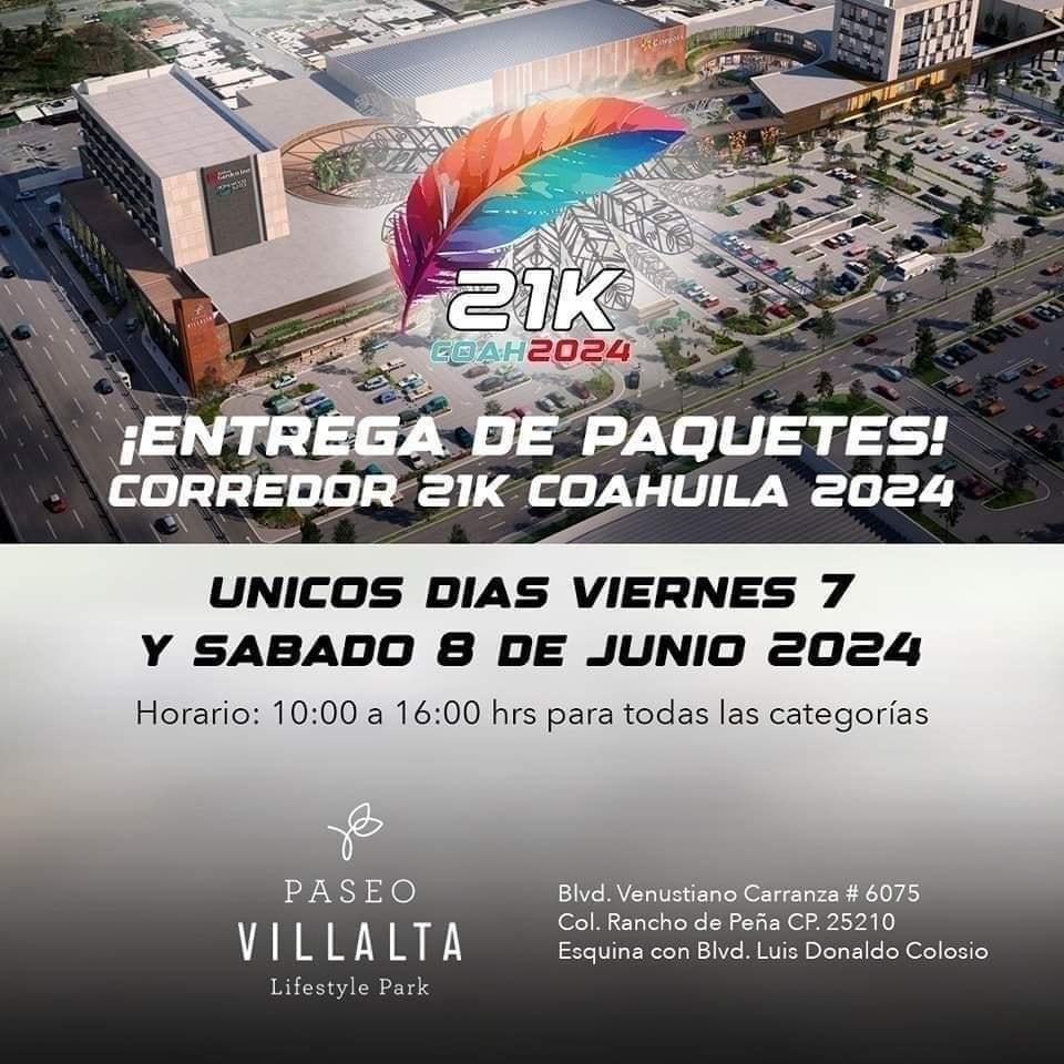 $!Paseo Villalta será el lugar donde se entregarán los kits de la 21K Coahuila.