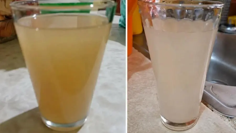 Usuarios de redes sociales compartieron imágenes del aspecto del agua en sus domicilios durante el inicio de la semana.