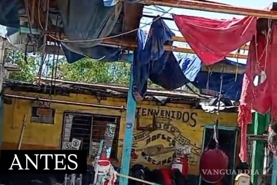 $!Estado anterior del gimnasio de box antes de la remodelación, con espacios más limitados.