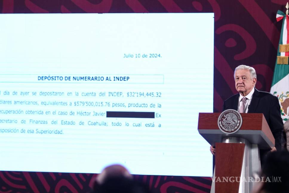 $!Este martes, el presidente López Obrador anunció que el Gobierno federal recibió 579 mdp de Estados Unidos.