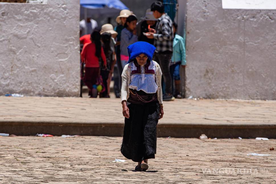 $!Una mujer indígena camina en el municipio de Zinacantán, estado de Chiapas (México).