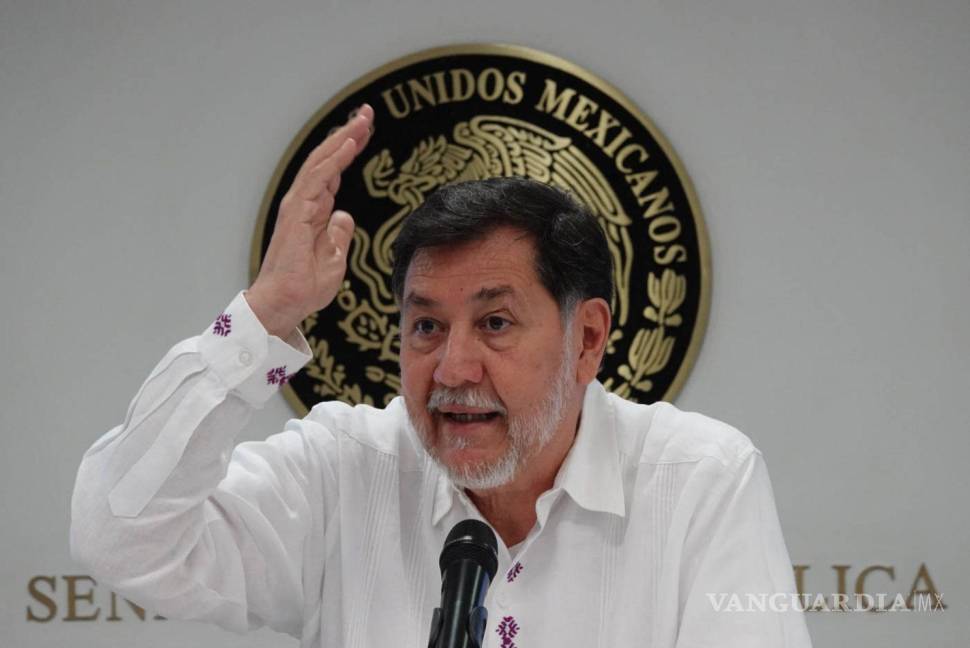 $!El senador Gerardo Fernández Noroña presidente de la mesa directiva en el Senado, da una conferencia de prensa en materia de la Reforma al Poder Judicial.