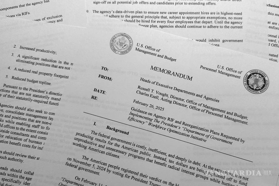 $!El memorando del director de la Oficina de Administración y Presupuesto, Russell Vought, sobre una reducción de personal para las agencias federales.