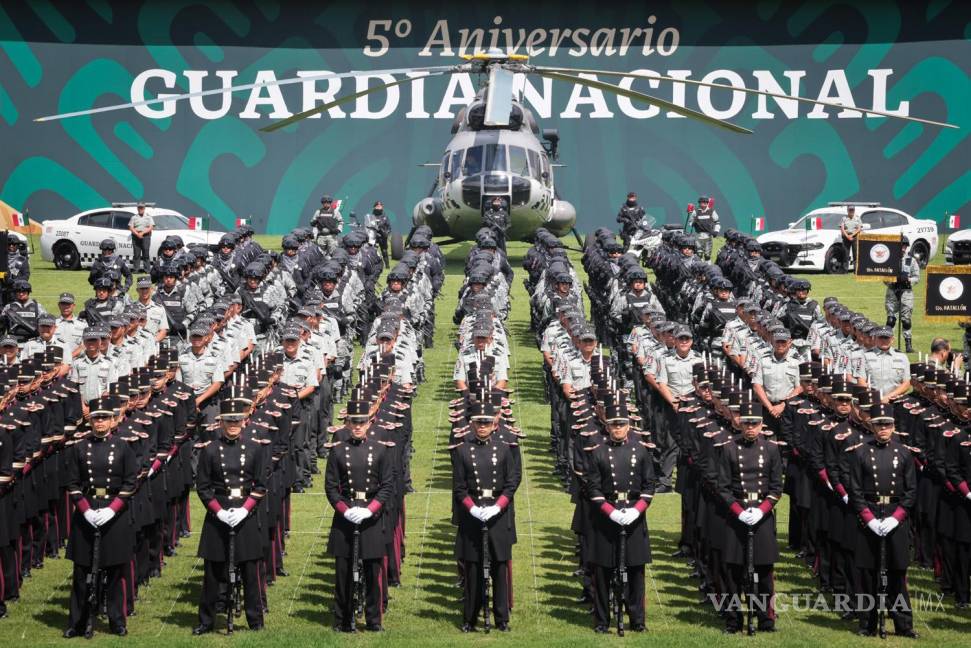 $!Celebra AMLO 5 años de la Guardia Nacional: deben ser ‘ejemplo de honestidad’