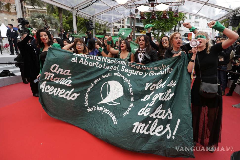$!Cannes se convierte en un escaparate para manifestarse a favor del aborto