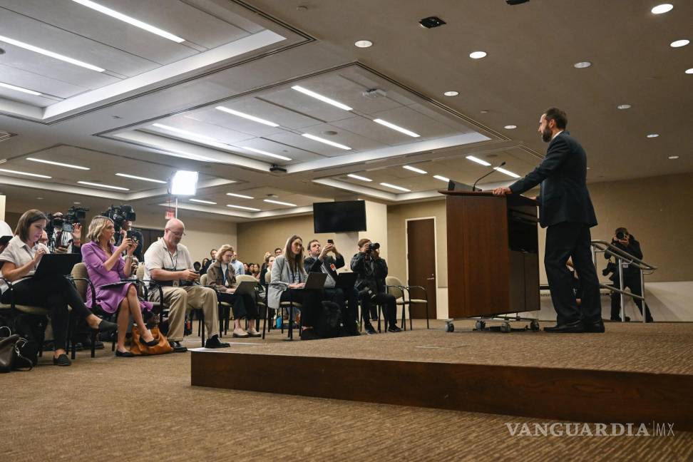 $!El fiscal especial Jack Smith da una conferencia de prensa sobre la acusación del expresidente de los Estados Unidos, Donald Trump, en Washington.