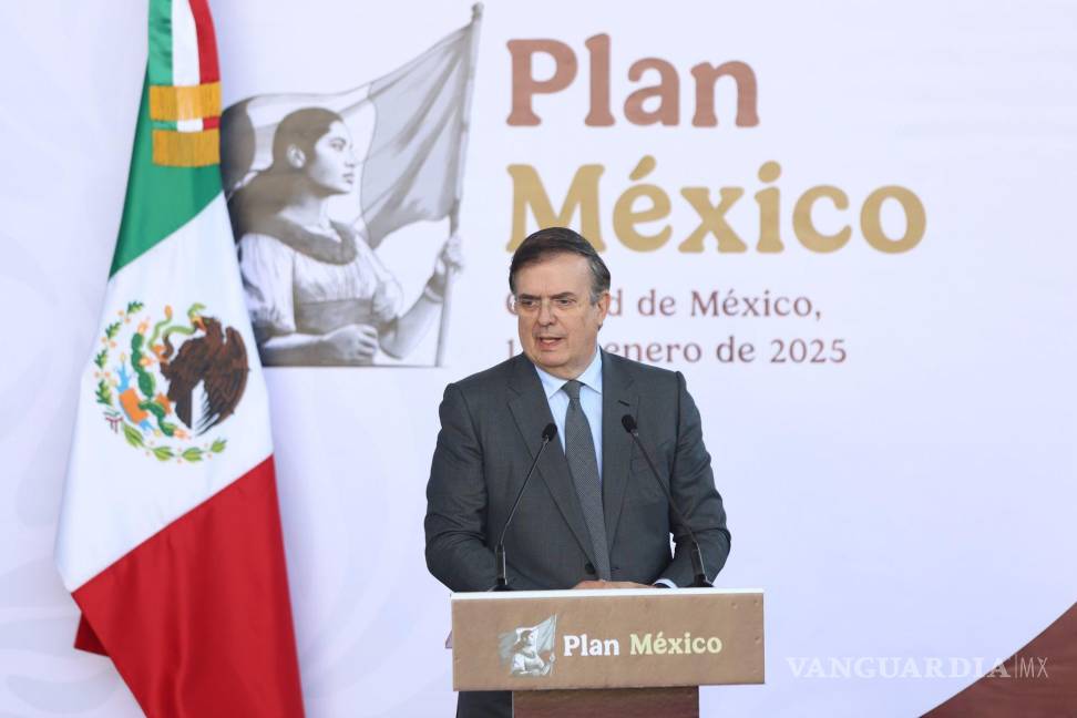 $!Marcelo Ebrard, secretario de Economía, durante la presentación del Plan México.