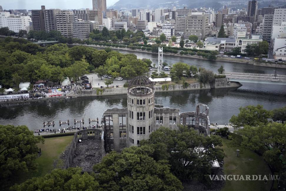 $!La Cúpula de la Bomba Atómica se ve desde arriba en el Parque Conmemorativo de la Paz en Hiroshima.