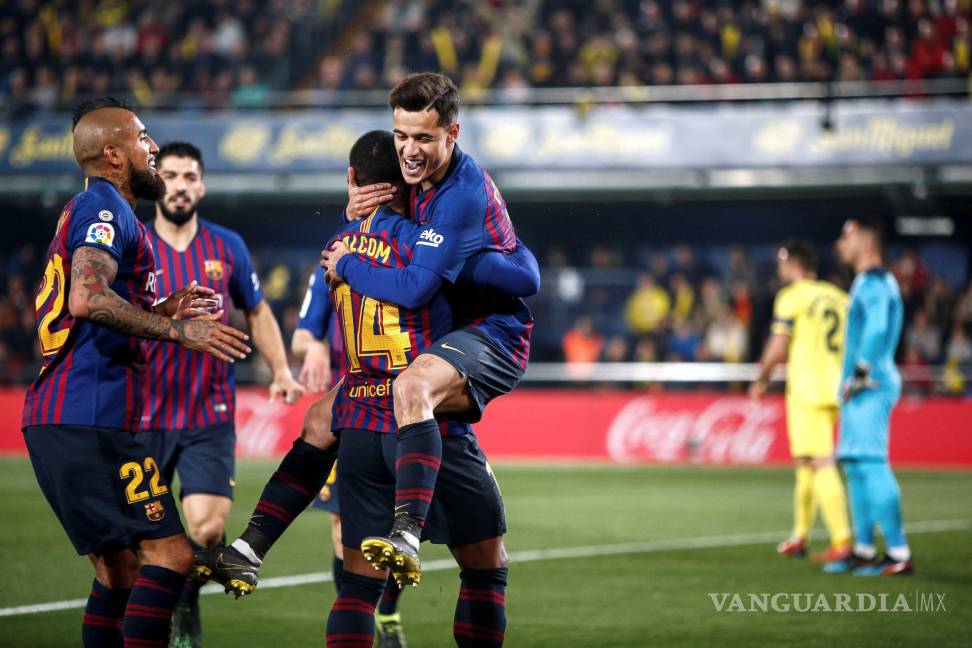 $!Sudando la gota gorda, el Barcelona empata un frenético encuentro ante el Villarreal gracias a Luis Suárez y Leo Messi