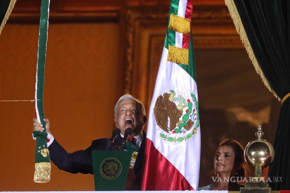 $!Presidente AMLO, gritó los nombres de los Héroes y Heroínas de la Independencia de México