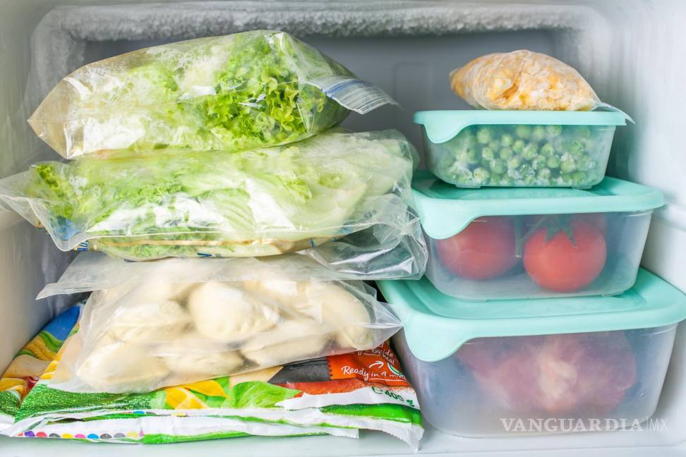 $!Alimentos congelados, almacenados en recipientes plásticos.