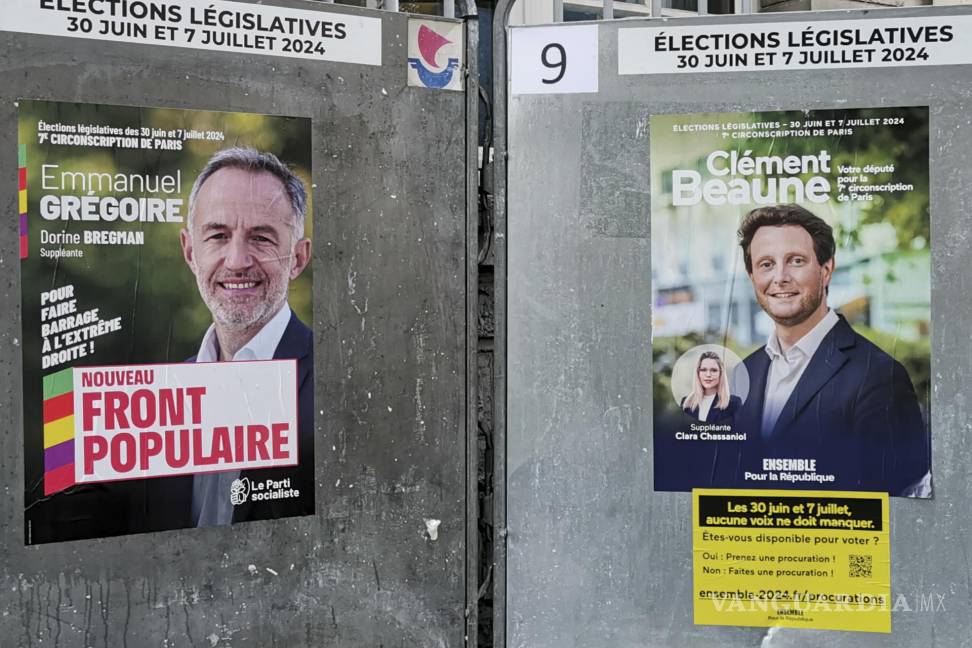 $!Un cartel electoral del candidato a diputado Clément Beaune, exministro de Transportes, sin la imagen o el nombre del presidente francés.