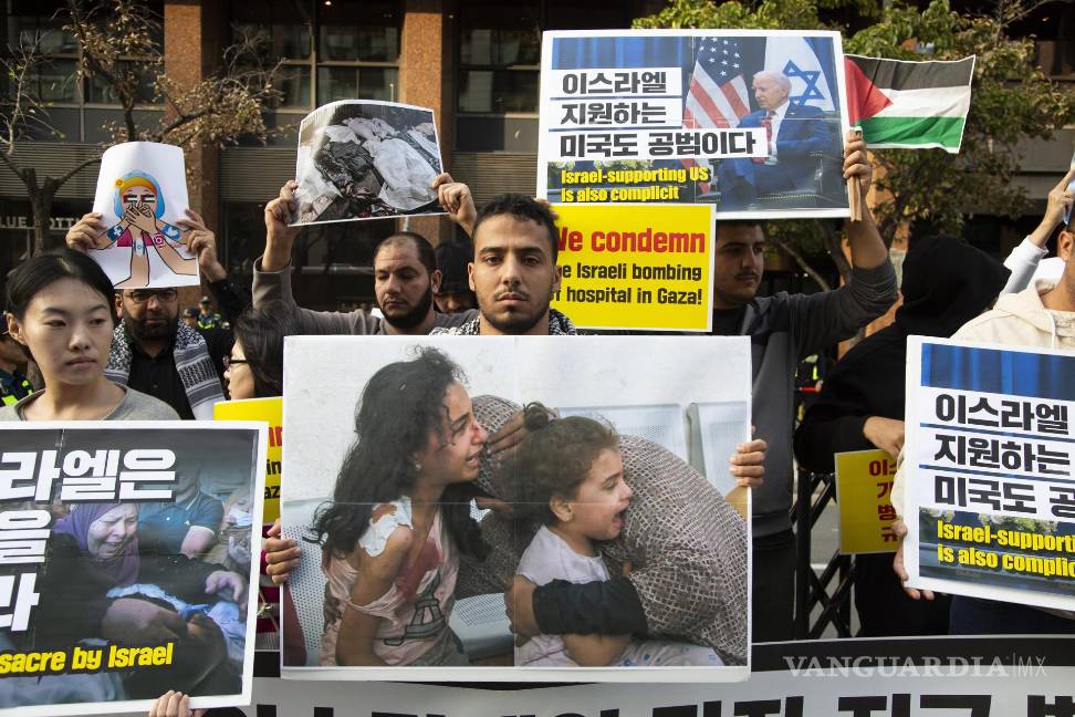 Estas son las imágenes de las protestas en varias ciudades del mundo tras el bombardeo al hospital Al Ahli en Gaza