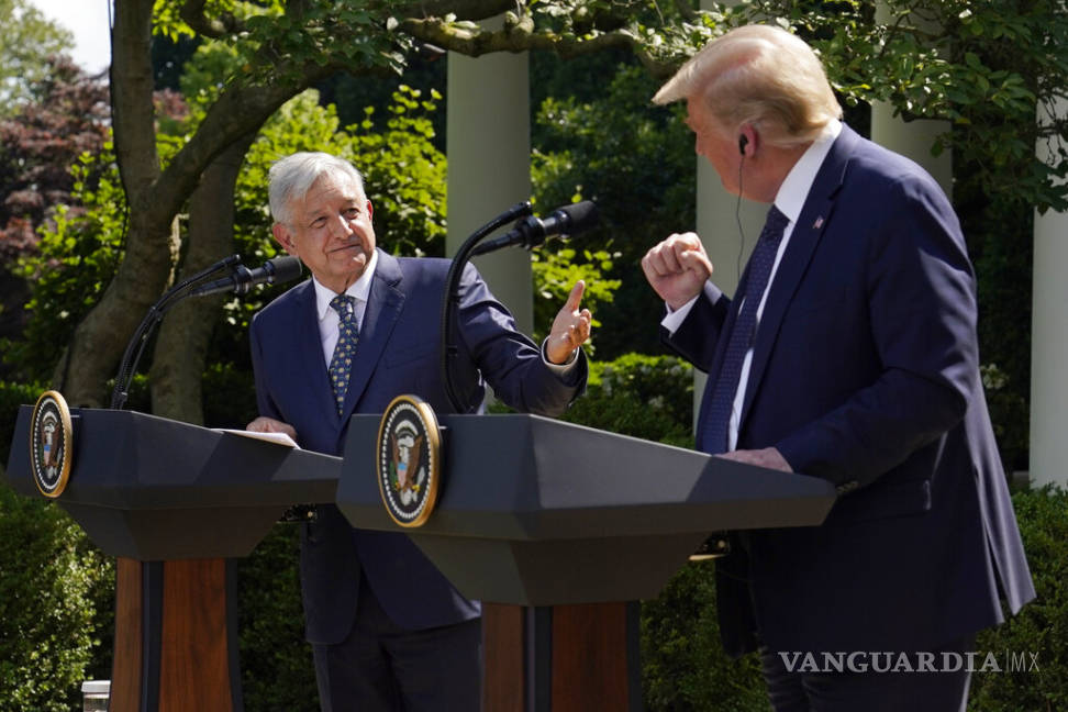 $!Las 5 frases y 10 fotos más relevantes del discurso de AMLO y Trump