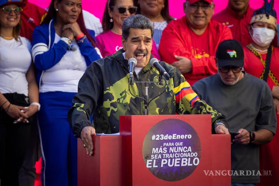 $!El presidente de Venezuela, Nicolás Maduro da un discurso en Caracas, Venezuela.