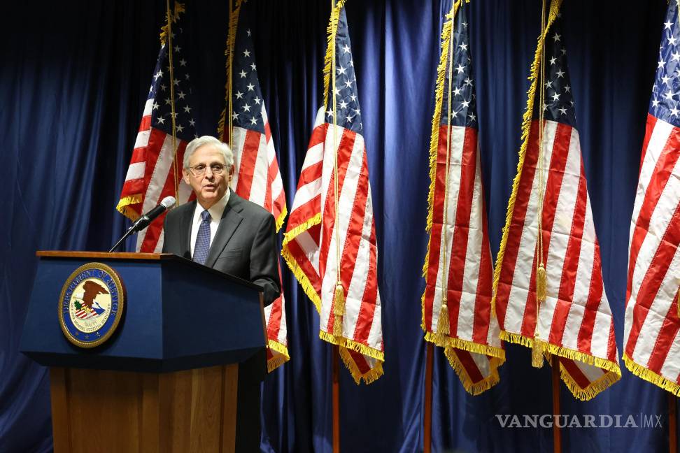 $!Merrick B. Garland se dirige a los miembros de la Fiscalía de los Estados Unidos para el Distrito Sur de Nueva York en Nueva York el lunes 18 de noviembre de 2024.