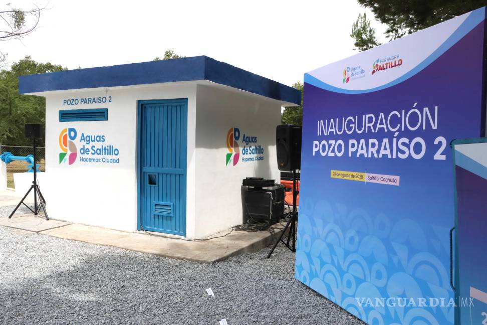 $!El nuevo pozo aportará 8 litros por segundo a la red de agua potable y beneficiará a más de 10 mil habitantes de Saltillo.