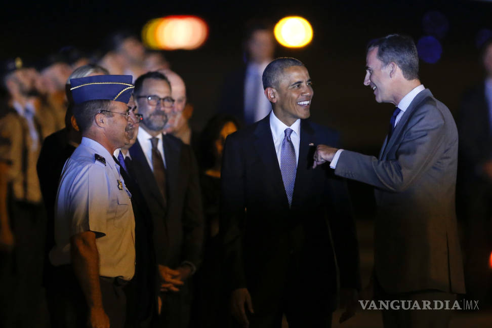 $!Barack Obama arriba a Madrid en breve visita