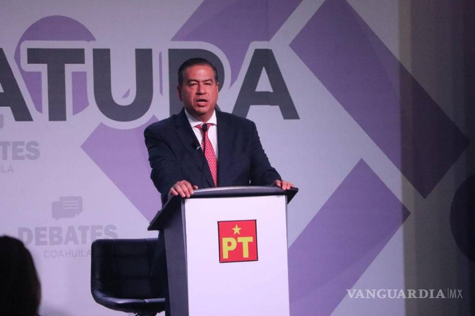$!Ricardo Mejía Berdeja, durante el segundo debate electoral del proceso para elegir al próximo gobernador de Coahuila.
