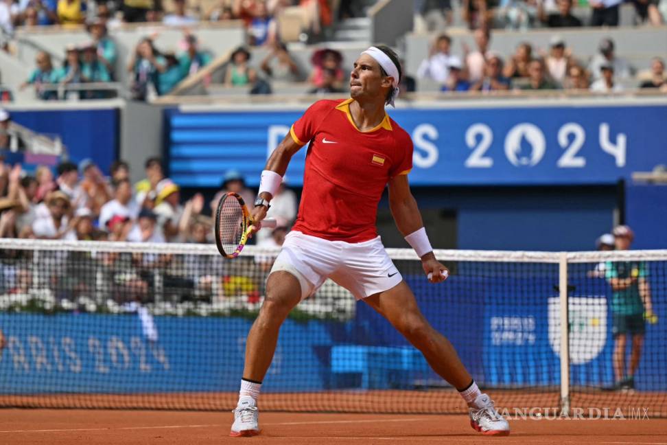 $!Rafael Nadal durante su intenso partido de tenis contra Marton Fucsovics.