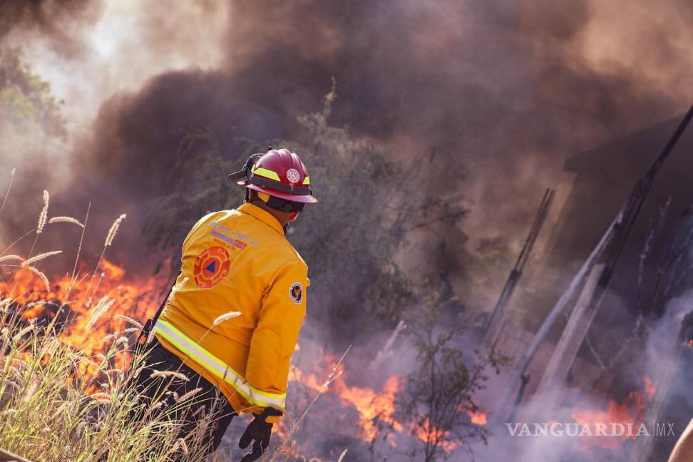 Evacuan a 30 personas y rescatan a seis animales por incendio en Monterrey, Nuevo León