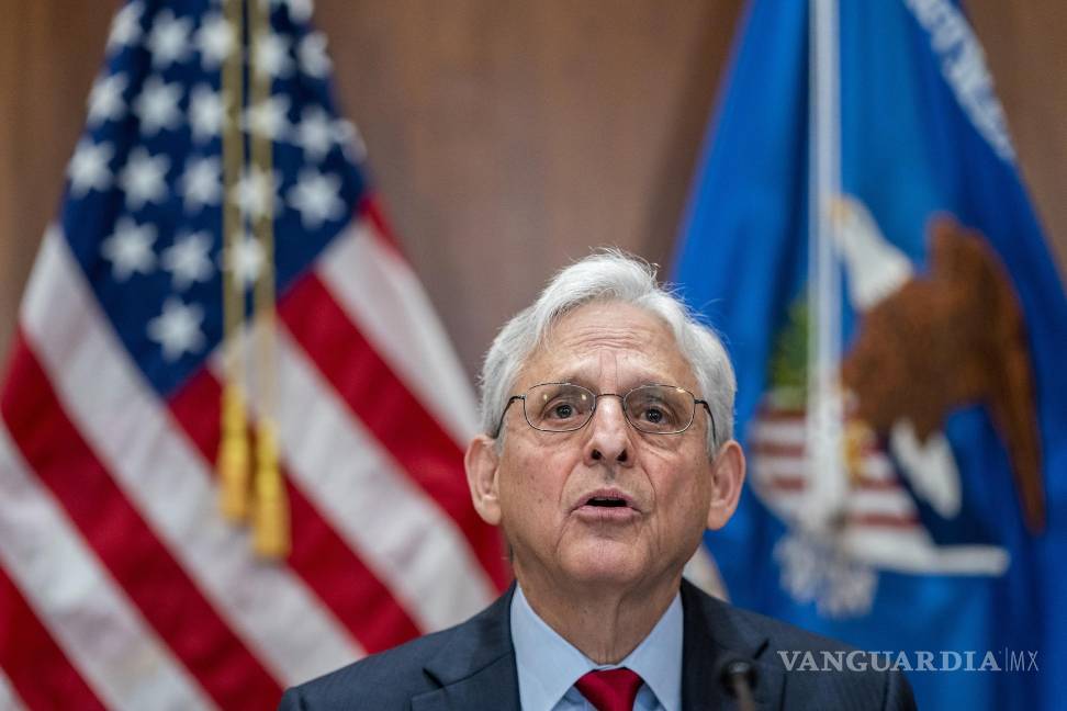 $!El Fiscal General Merrick Garland en una reunión con todos los Fiscales estadounidenses para discutir estrategias en la acusación contra Donald Trump.